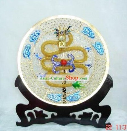 Palais Chinois Cloisonné dragon plaque à billes Jouer