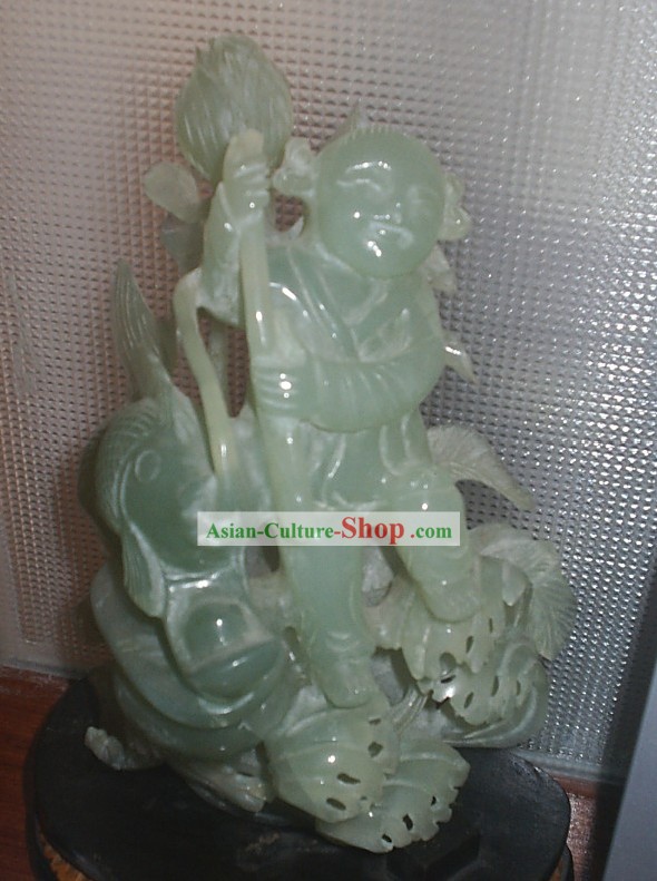 Chinoise main classique exquis sculpté Jade-Craft Harving Année