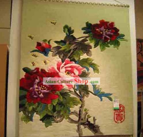 アート装飾中国のウール100％ハンド刺繍タペストリー（85 * 160センチメートル）