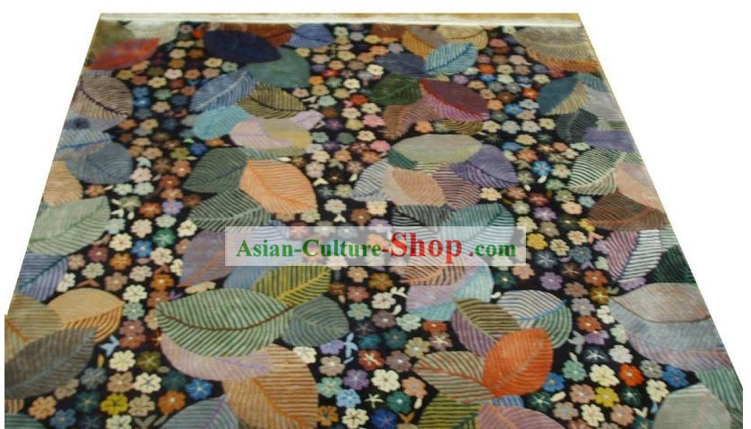Main Décoration Art Chinois Made épais tapis de soie naturelle (180 ¡Á180cm)