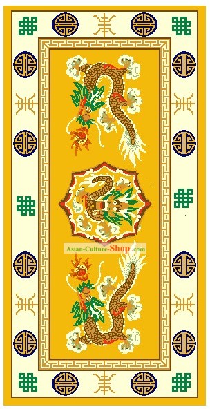 Décoration Art Chine tibétaine grande main en laine Tapis-Dragon (150 ¡Á240cm)