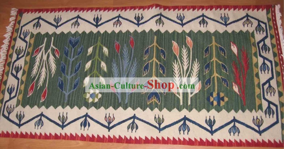 Décoration Art Chine tibétaine grande main Laine tapis fait (70 ¡Á135cm)