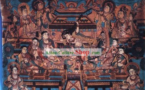 Mano de Arte Decoración chino hizo grueso de seda Arras/Tapestry (134 * 91 5 cm)