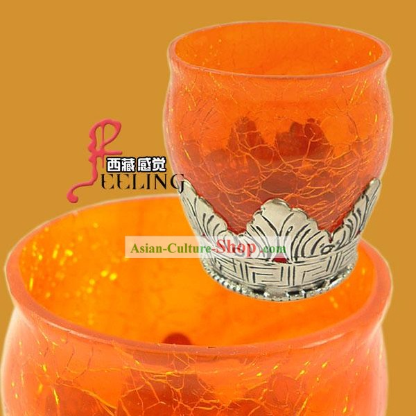 Tibetana Stunning colorati Glaze Ice Cup
