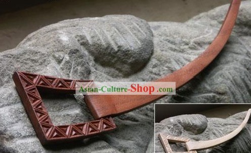 手彫り中国の伝統クルミのヘアピン（ヘアピン） - 春