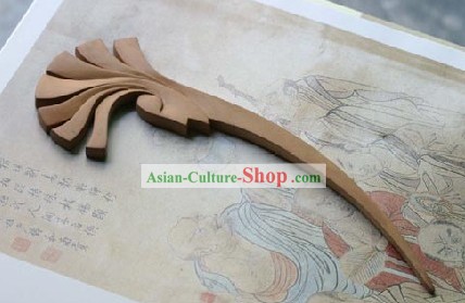 Sculpté à la main chinoise Pin traditionnel cheveux Noyer (épingle) - Missing