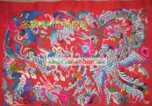 Chinoise Miao de la soie à la main Discussion Art Embroidery-Lucky Créatures