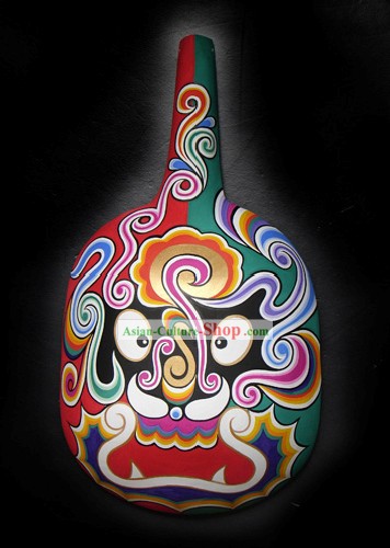 Chino pintado a mano Du Huo Ma máscara de Shao colgantes 2