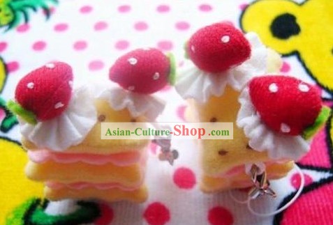 Mano carina Realizzato Ciondolo Cake Velvet Strawberry 1