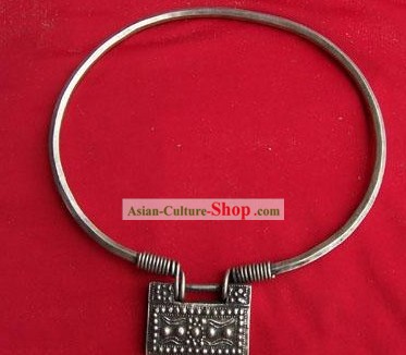 Chinas Miao Tribe Silber Lock-Halskette