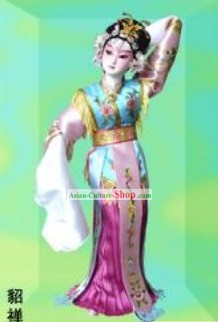 Шелковые ручной работы Пекине Статуэтка Кукла - Диао Чан в Романс о Троецарствие