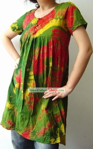 女性のためのインドの見事な虹のドレス