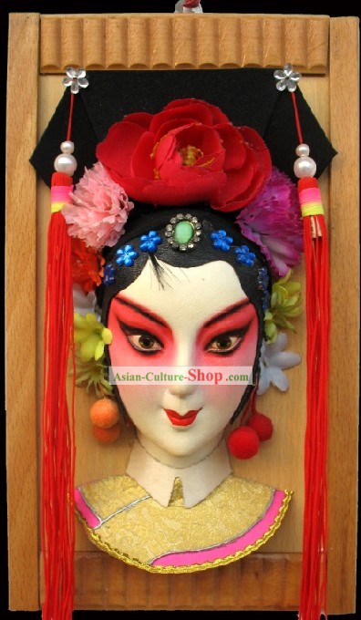 Hechos a mano la máscara de la ópera de Pekín Colgantes Decoración - Tie Shan princesa