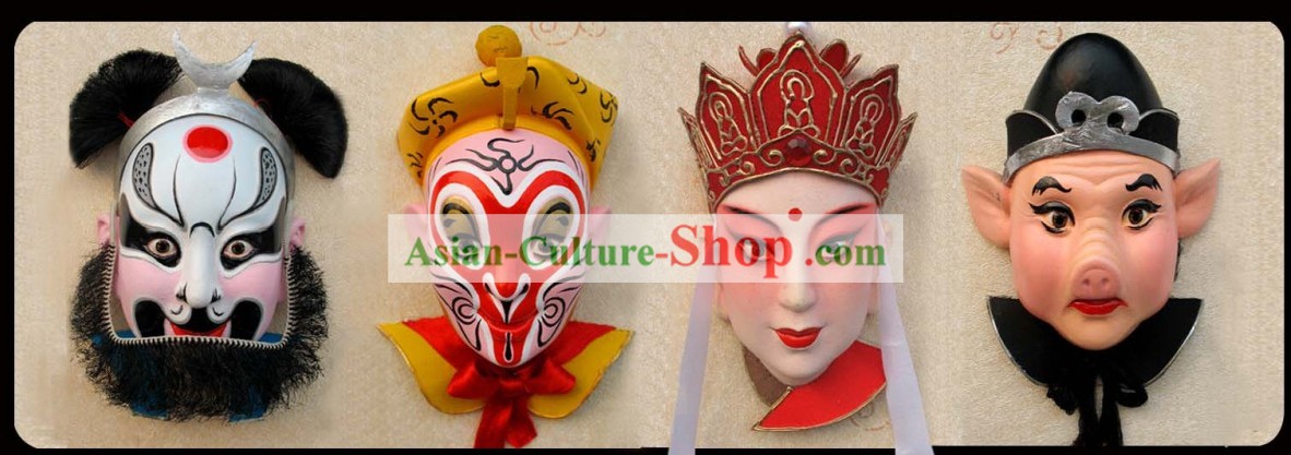 Handgefertigte Peking-Oper-Maske Hängedeko - Western Journey Set