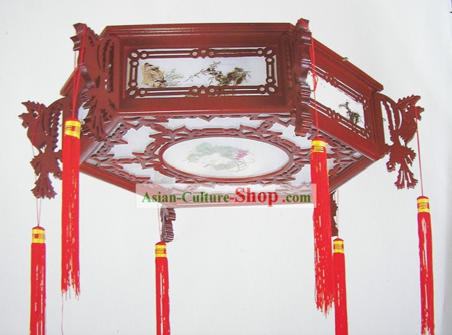 Chinoise main classique Made Palais Lotus Lantern et plafond Phoenix