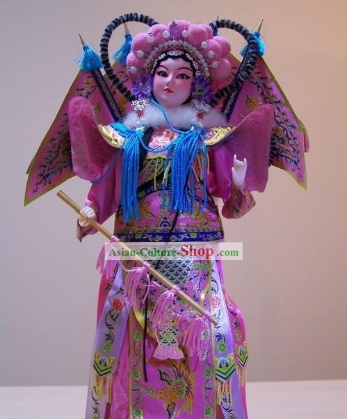 De seda hecho a mano Pekín muñeca estatuilla - Mujeres Héroe