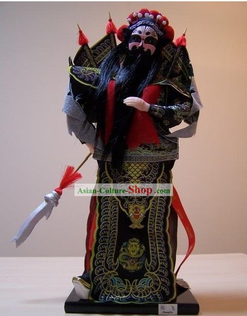 Handmade Pechino figura bambola di seta - Zhang Fei