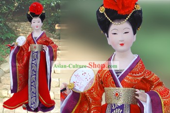 Handmade Peking Silk Figurine Doll - Tang Dynasty Beauty Kaiserin 3