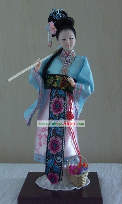 Handmade Pechino figura bambola di seta - Lin Daiyu nel Sogno della camera rossa