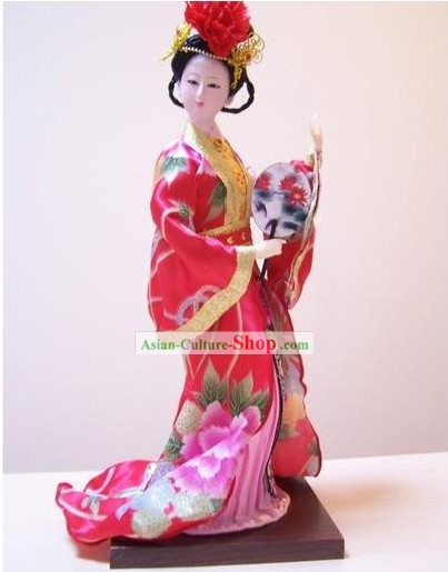 手作り北京シルクの置物人形 - 陽貴妃（玉環）