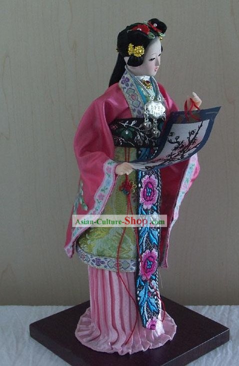 De seda hecho a mano Pekín figura muñeca - Jia Xichun en El sueño del pabellón rojo