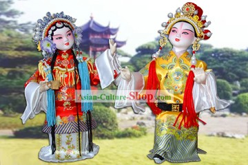 手作り北京シルクの置物人形 - 永遠の愛