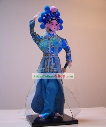 手作り北京シルクの置物人形 - 小清