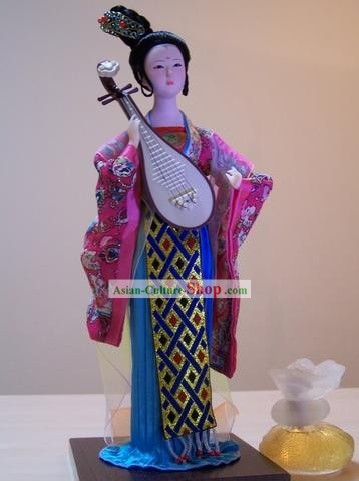 Handmade Peking Silk Figurine Doll - Tang Dynasty Beauty