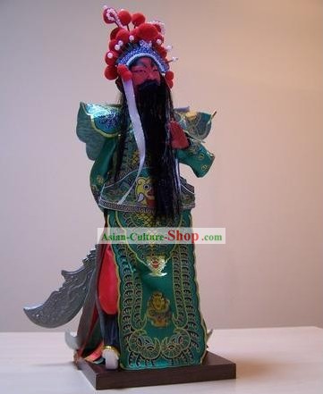 De seda hecho a mano Pekín figura muñeca - Guan Gong