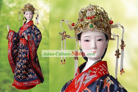 Большой ручной работы Шелковые Пекине Статуэтка Кукла - императрица династии Сун