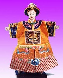 Cinese classico originale mano marionetta Artigianato-imperatore di Qing
