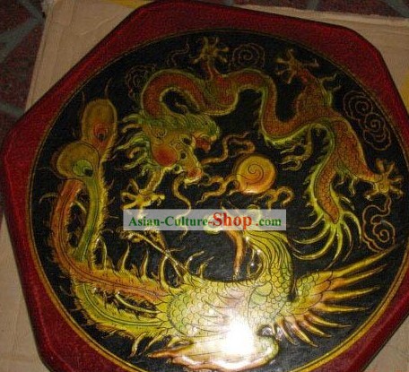 Unica Classica Dragon e Phoenix Dama cinese Set in legno