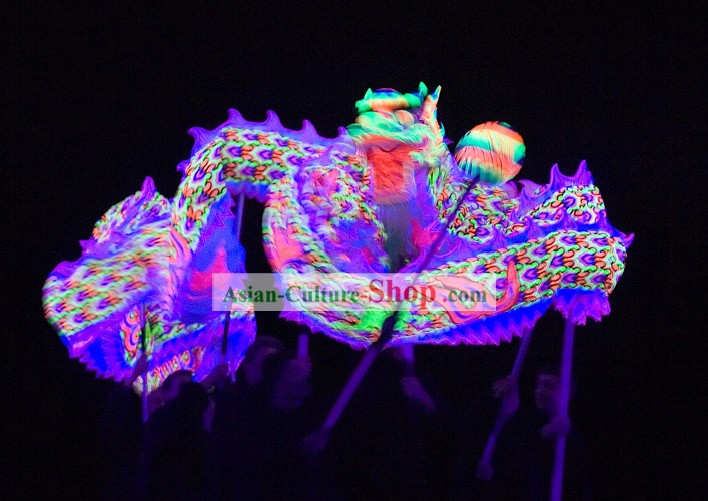 LUMINOSO feliz celebración Festival Dragon Dance Costume Juego completo