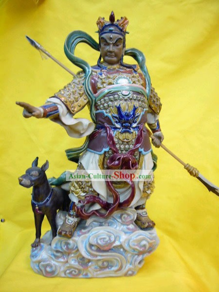 Hand Made Foshan Ceramica Statue-2-Shepard Dio (Er Lang Shen)