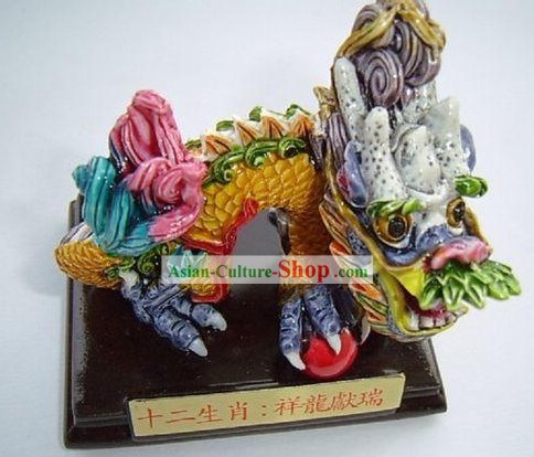 Zodiaco cinese classico Cochin grandi statue Ceramica 12 pezzi Set di 4