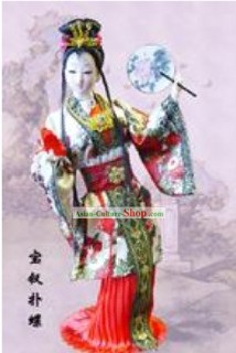 Handmade Peking Silk Figurine Doll - Xue Baochai in Dream of the Red Chamber