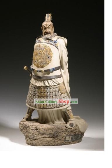 Chino clásico cerámica Shiwan Estatua Colección de Artes - Emperador