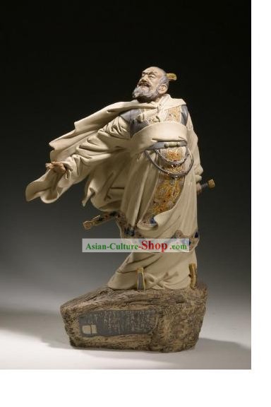 Chino clásico cerámica Shiwan Estatua Colección de Artes - Cao Cao