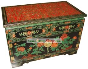 Chinese Splendido palazzo fiorito Cabinet in legno