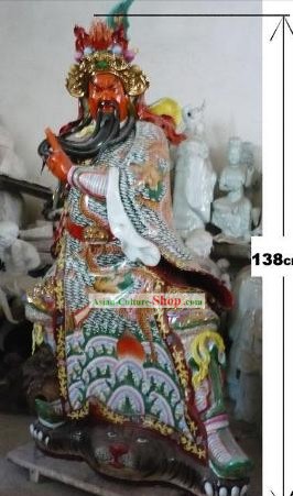 138cm Haute chinois, impressionnant Shiwan Céramique statue de Falun Gwan