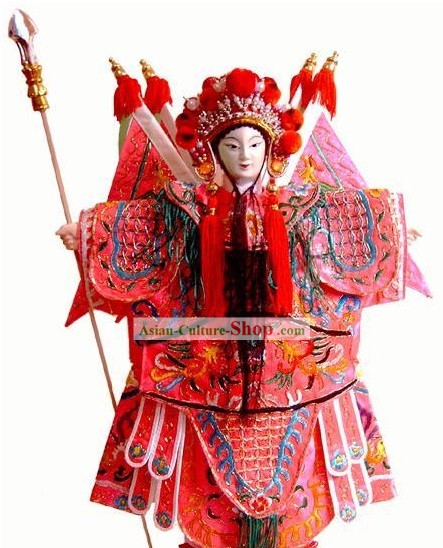 China clásica mano original artesanía Títeres - Mu Guiying