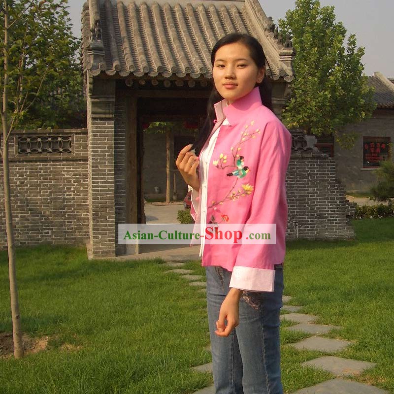 Потрясающие китайский Нежный Чонг-SAM Блузка (розовый)