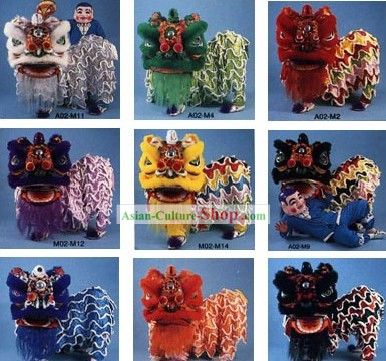 Tradizionale cinese meridionale Leone danza Costumi set completo (10 colori disponibili)