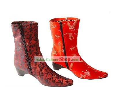 Traditionnelle Chinoise main Bottes Coton Long Winter