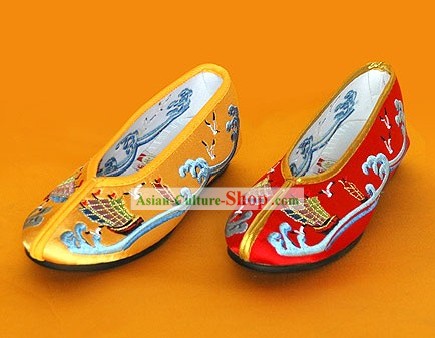 Китайский классический ручной работы вышитая обувь для детей - Sea World