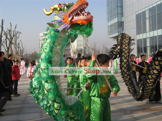 Cinese classico netto Attrezzature Dragon Dance set completo per cinque persone