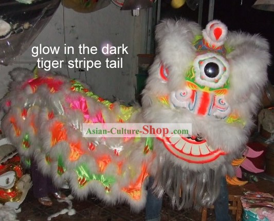 Cinese fluorescente arcobaleno luminoso Leone costume di danza Set Completo/Lanterna Danza del Leone