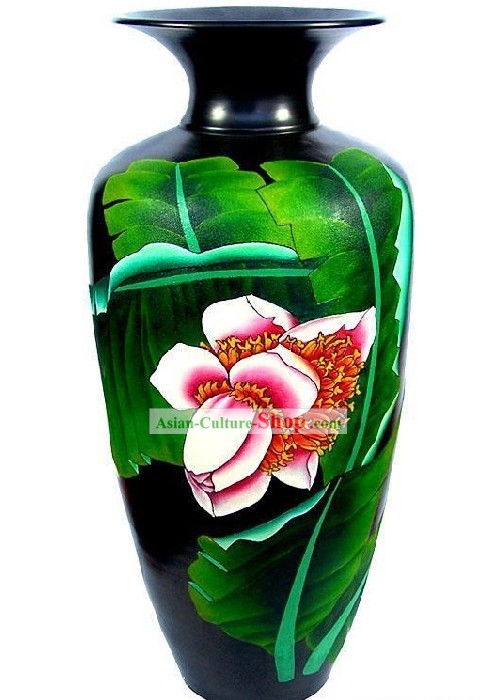Chinese Traditional Longshan schwarze Keramik - Wegerich nach Regen
