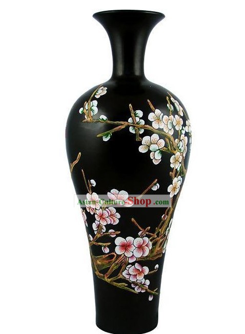 Chinese Traditional Longshan schwarze Keramik - Plum Blossom