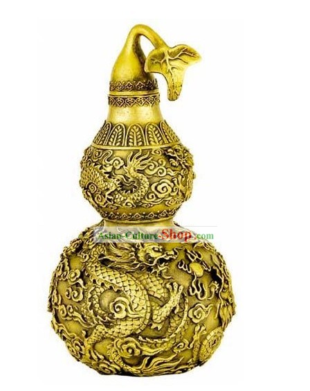 Kai Guang Feng Shui cinese Golding Drago zucca bottiglia (buon per grandi e piccini)